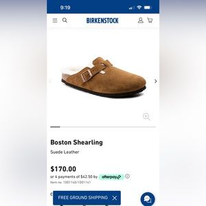 Birkenstock Boston Shearling clog- Mink color